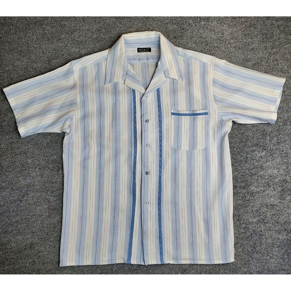 Pronti Collection by Phita Button Up Mens XL Lightweight Notch Collar Breathable